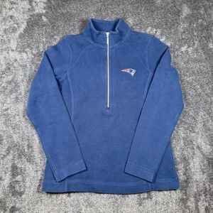 Tommy Bahama Patriots 1/4 Zip Pullover Womens M Blue NFL Stretch Athletic Top